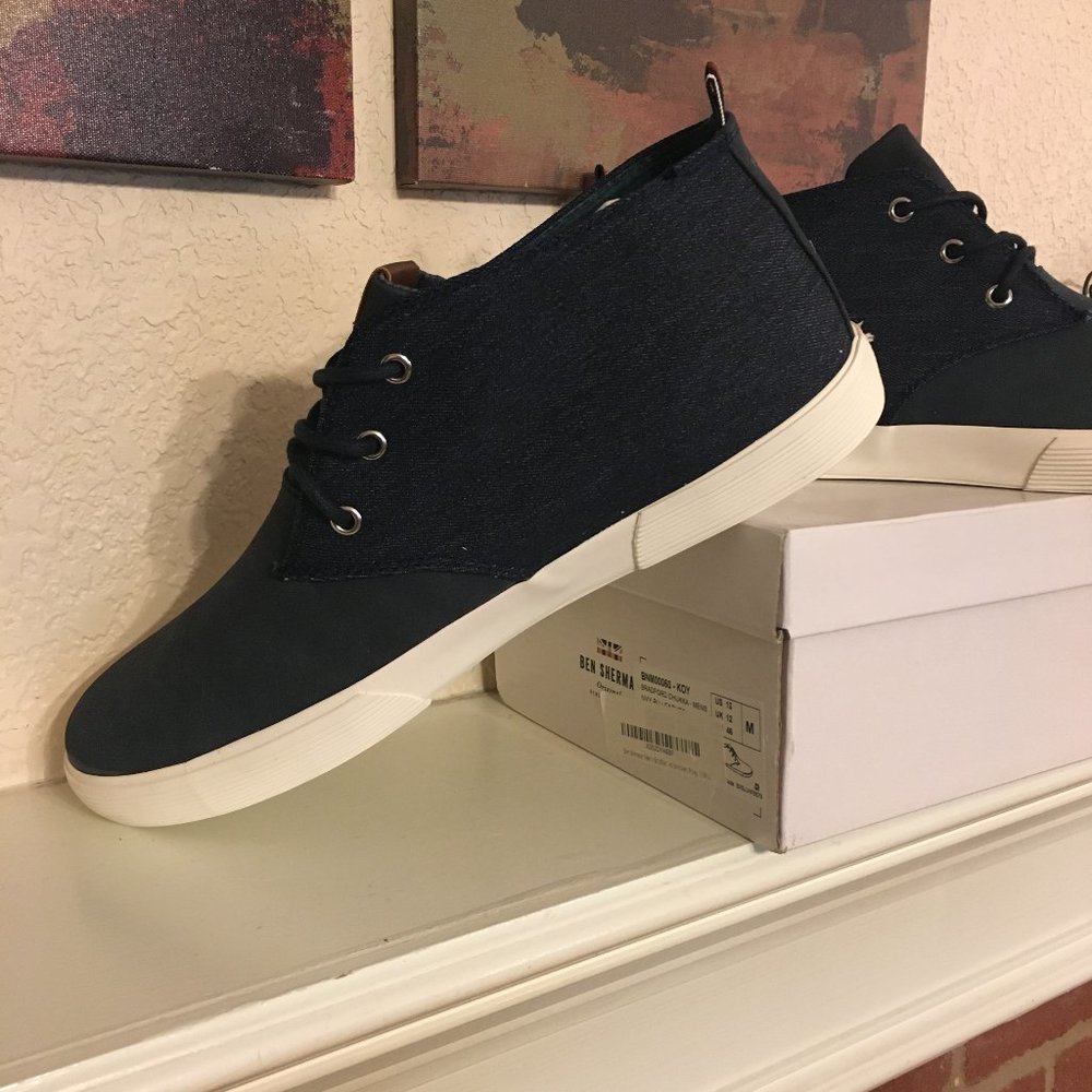 Ben Sherman Bradford chukka sneakers, NIB, navy
